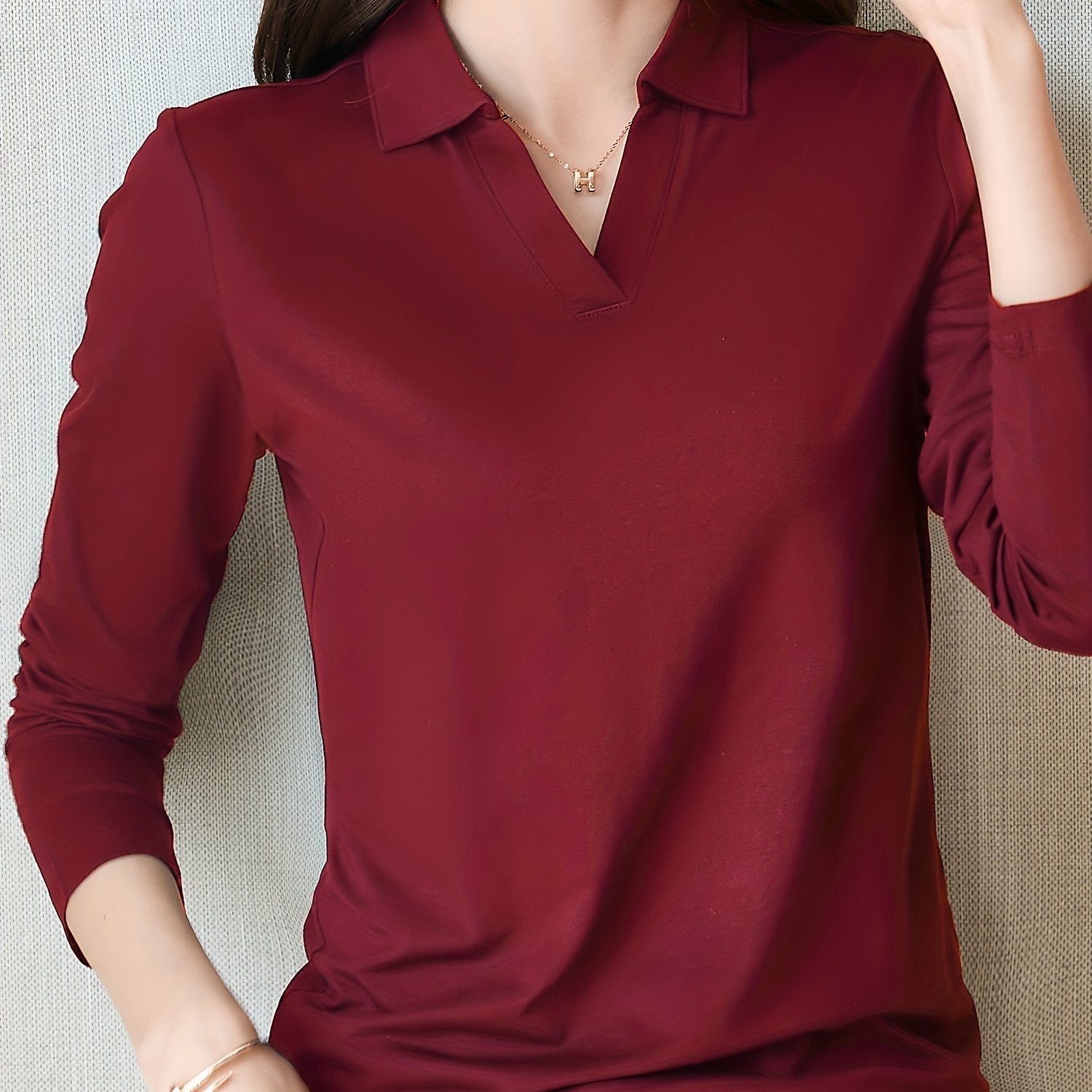 Nadine | Elegante Top Met Lange Mouwen