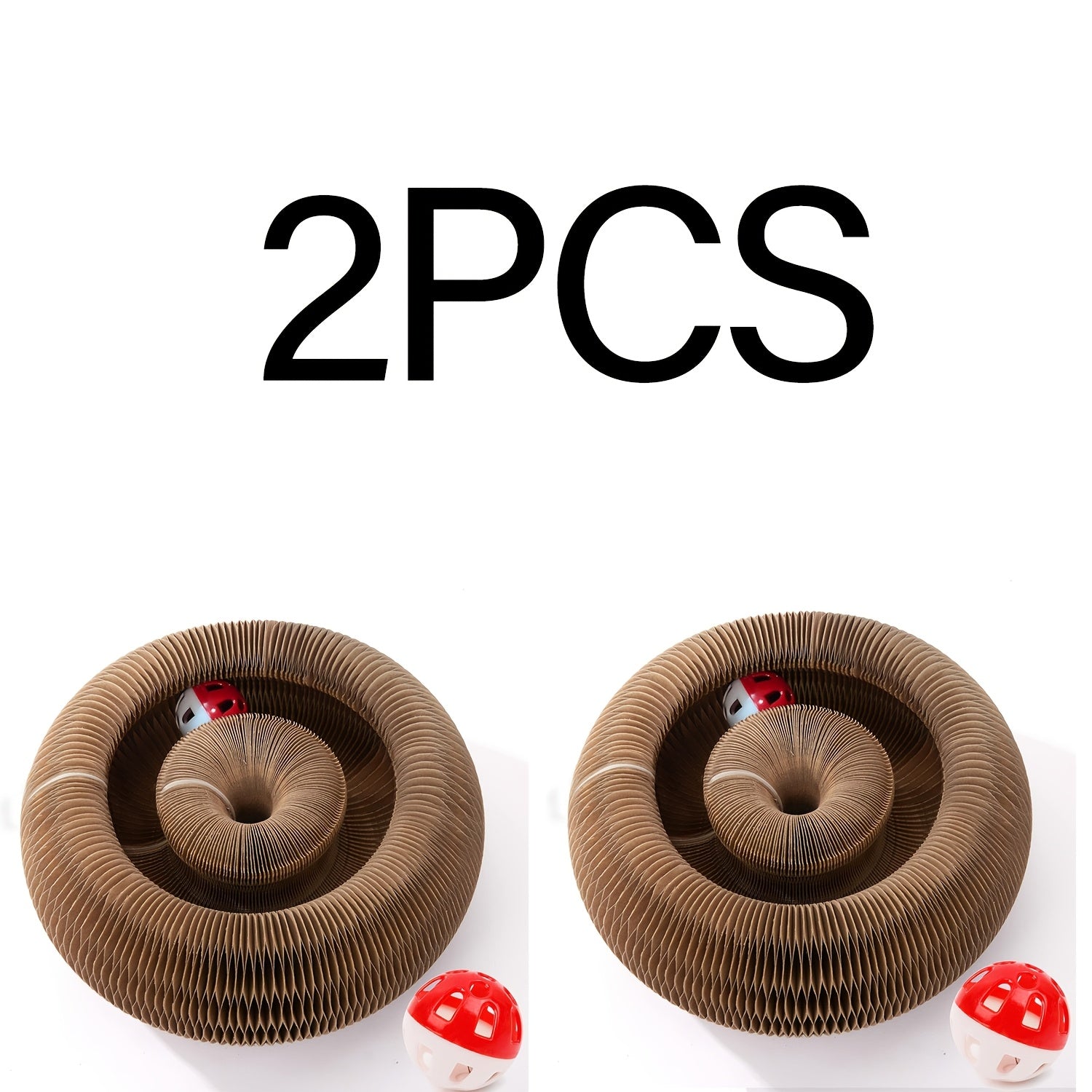 1 stuk magische kattenkrabplank, slijtvast interactief huisdier speelgoed voor binnen - ronde balbaan magisch orgaan kattenkrabplank | katenspeeltje | kartonnen krabplank