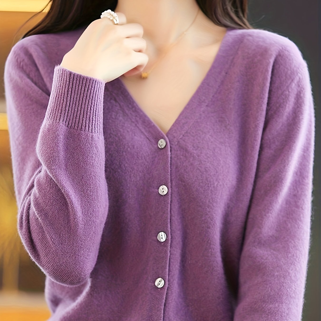 Julie | Effen vest met V-hals