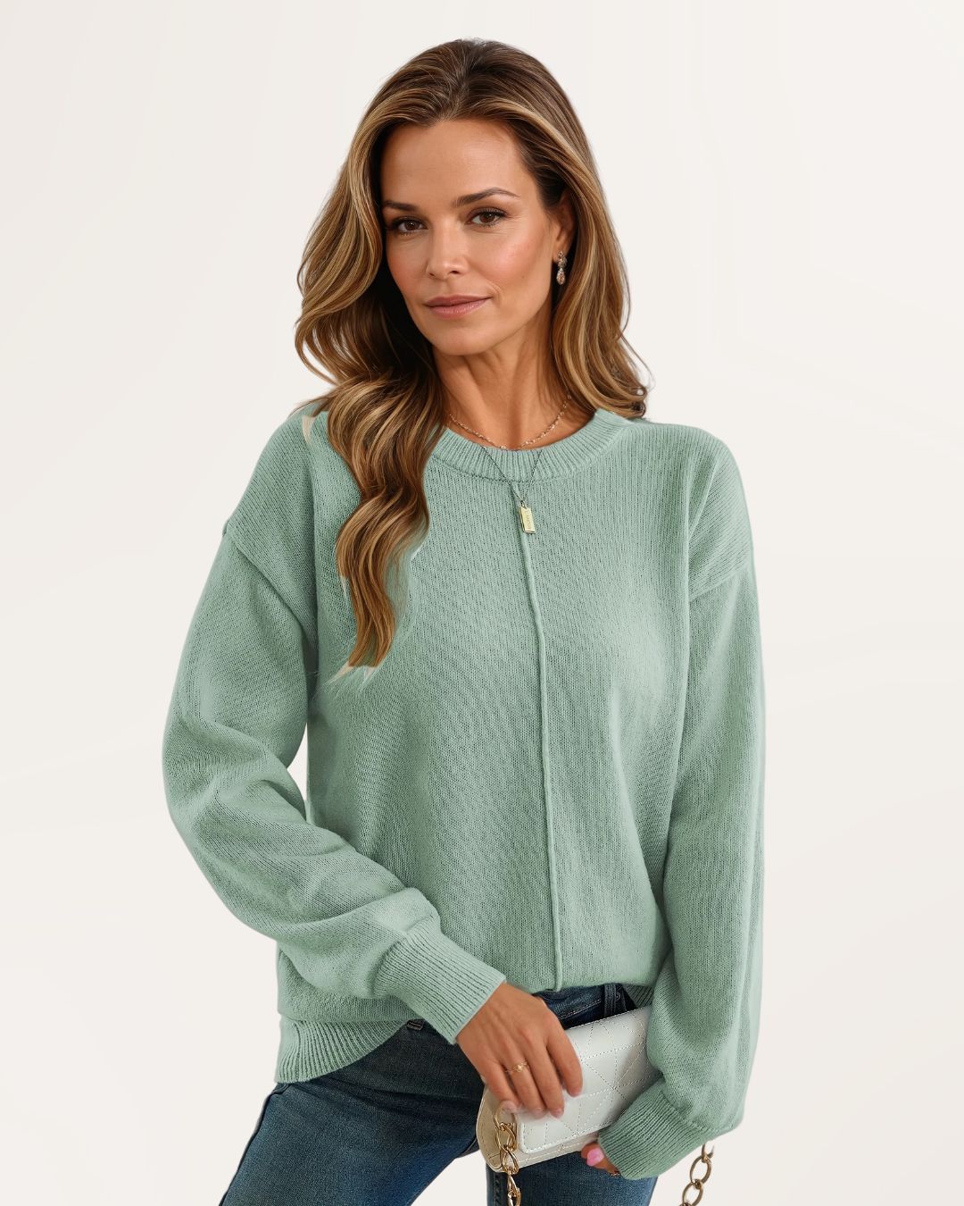 Lenie | Zacht Tricot Truitje met Ronde Hals