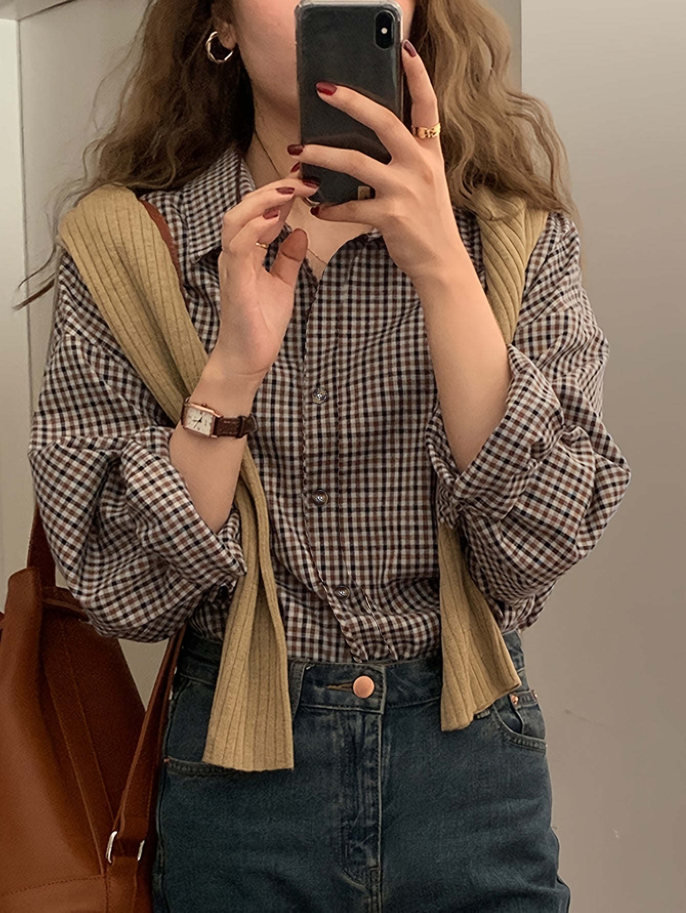 Liesje | Klassiek Geruit Overhemd Met Losse Pasvorm