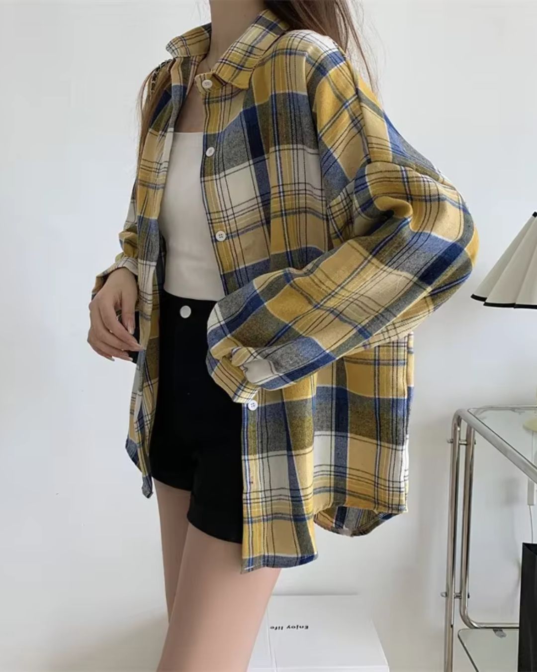 Janna | Geruit Flanellen Overhemd