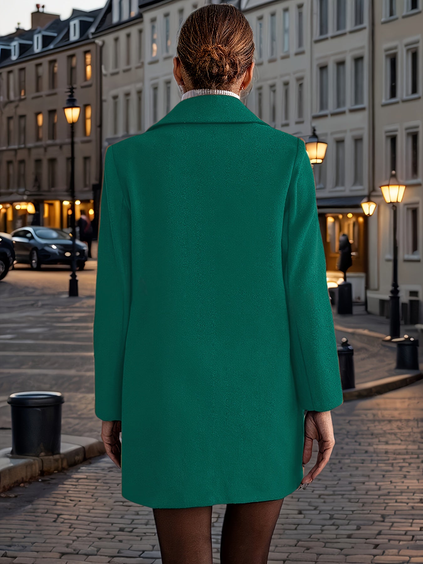 Mieke | Elegante Effen Lange Jas