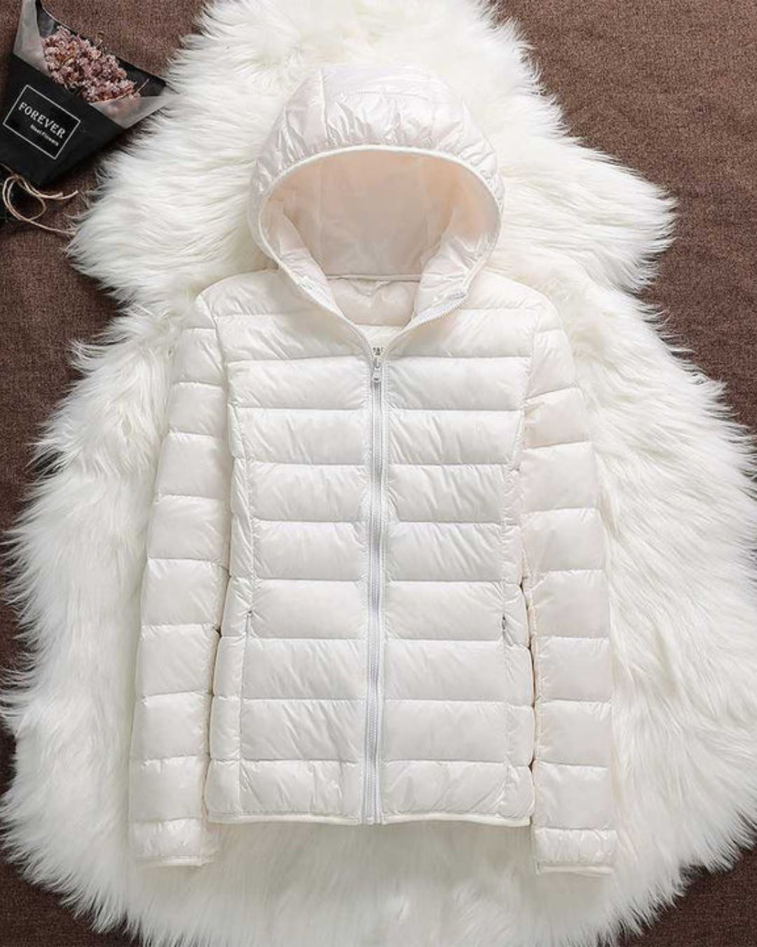 Jacqueline | Licht Gewatteerde Jas met Capuchon