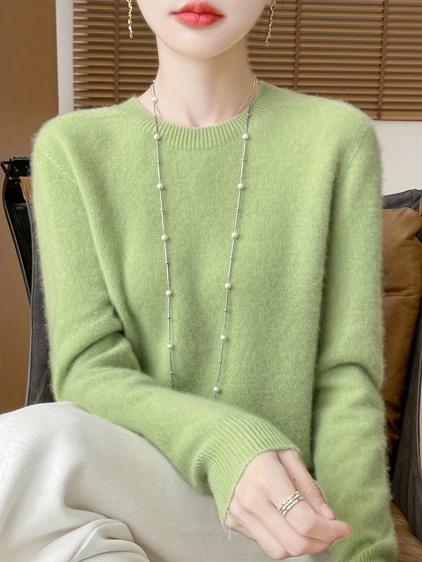 Danièle | Elegante Trui Met Ronde Hals