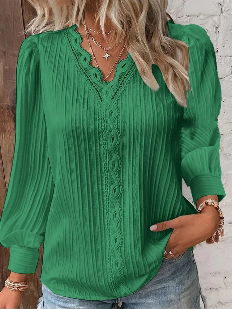 Anouk | Chiffon blouse met V-hals