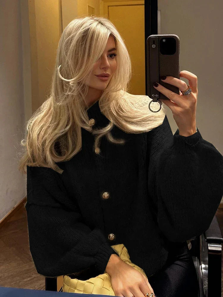 Diny | Gebreid Cardigan met Knopen