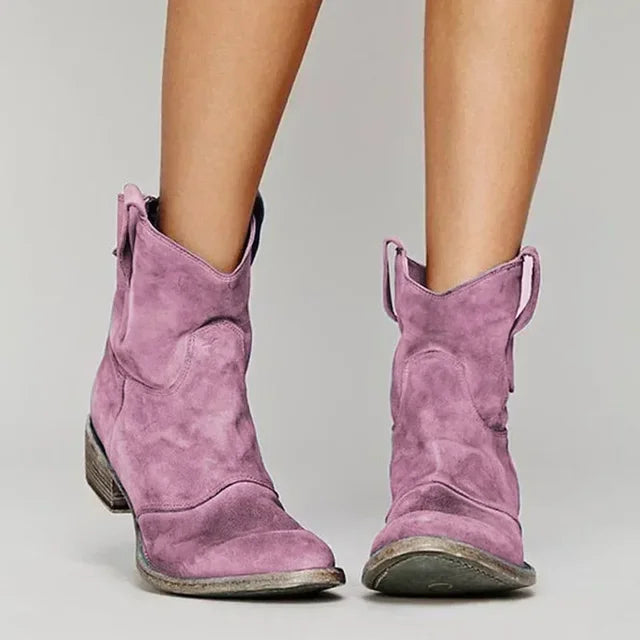 Ally – Vintage Cowboy Ankle Boots