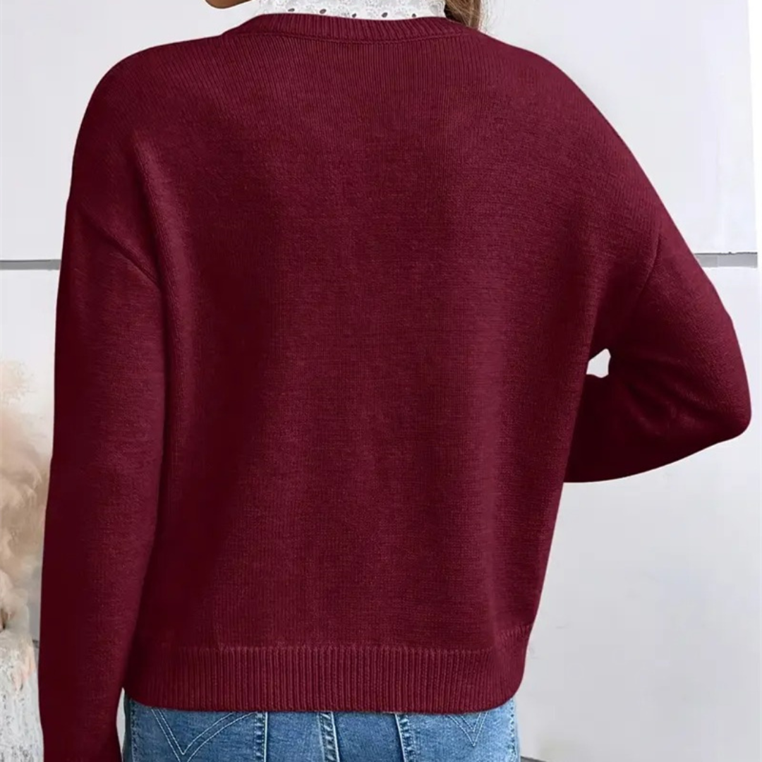 Annelies | Elegante Trui met Kantdetail