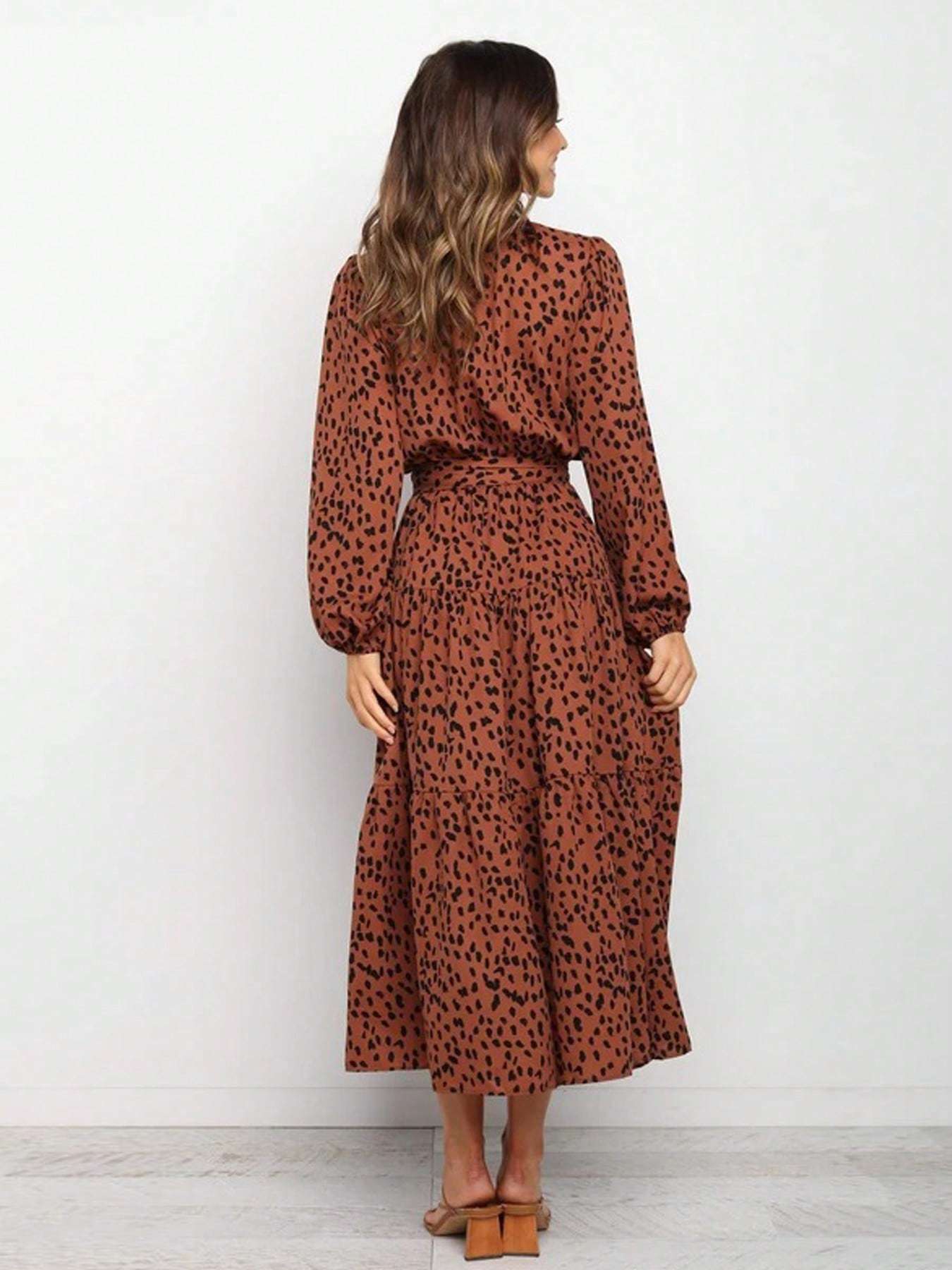 Catharina | Casual Lange Jurk Met V-Hals