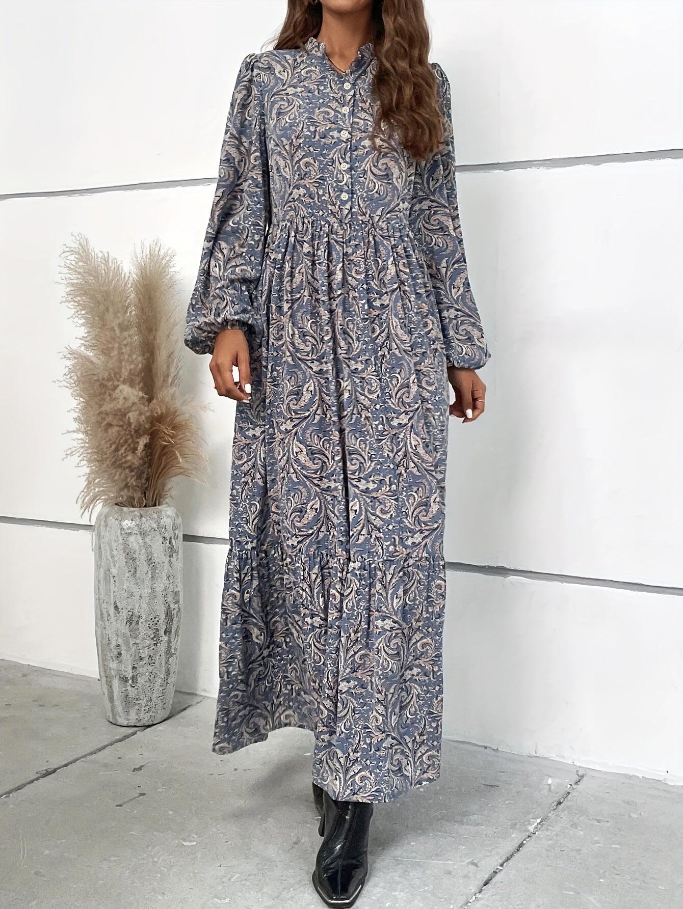 Fleur | Luchtige Maxi-Jurk Met Sierlijke Mouwen