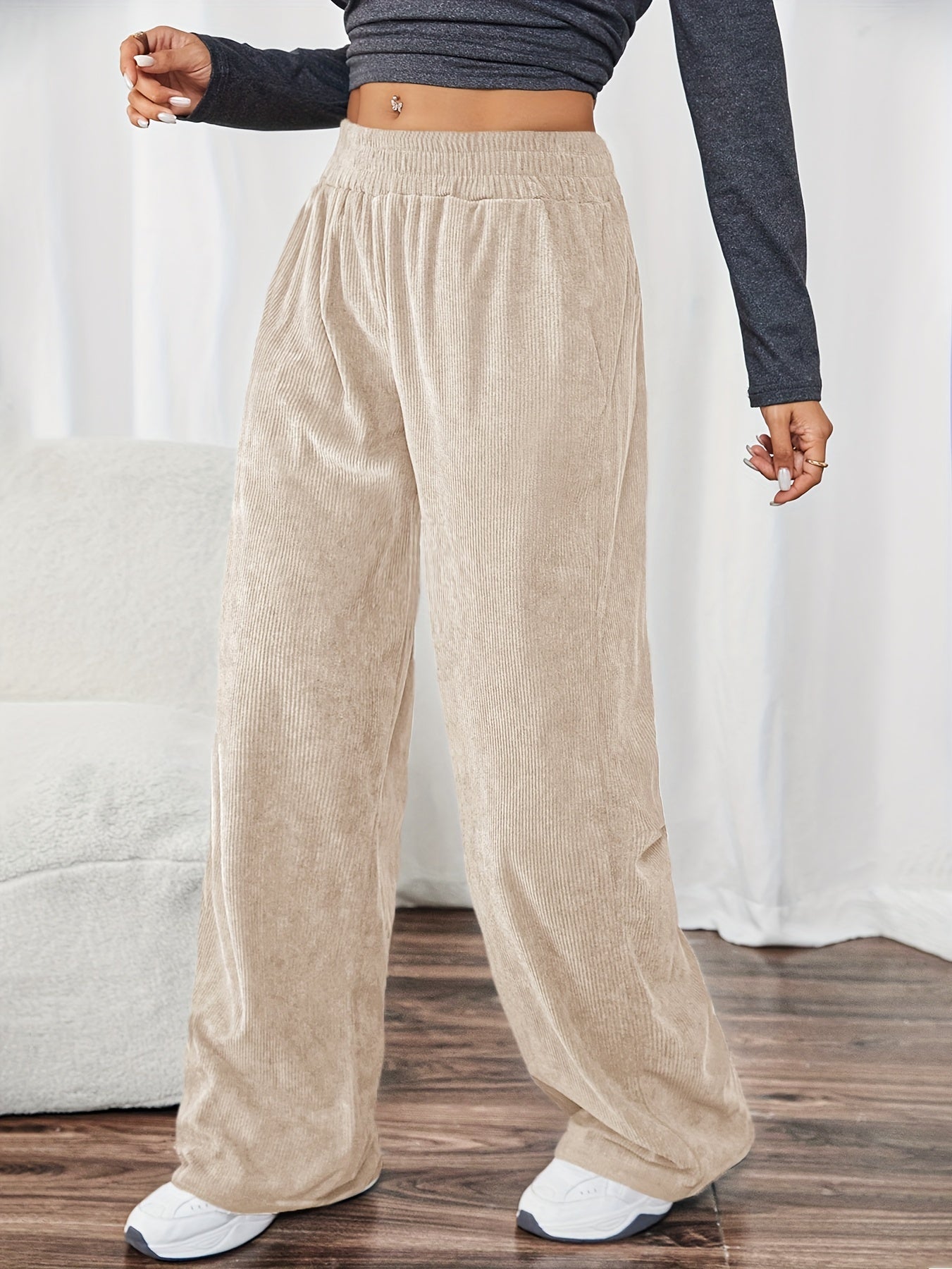 Angelien | Comfortabele Retro Corduroy Sportbroek Set