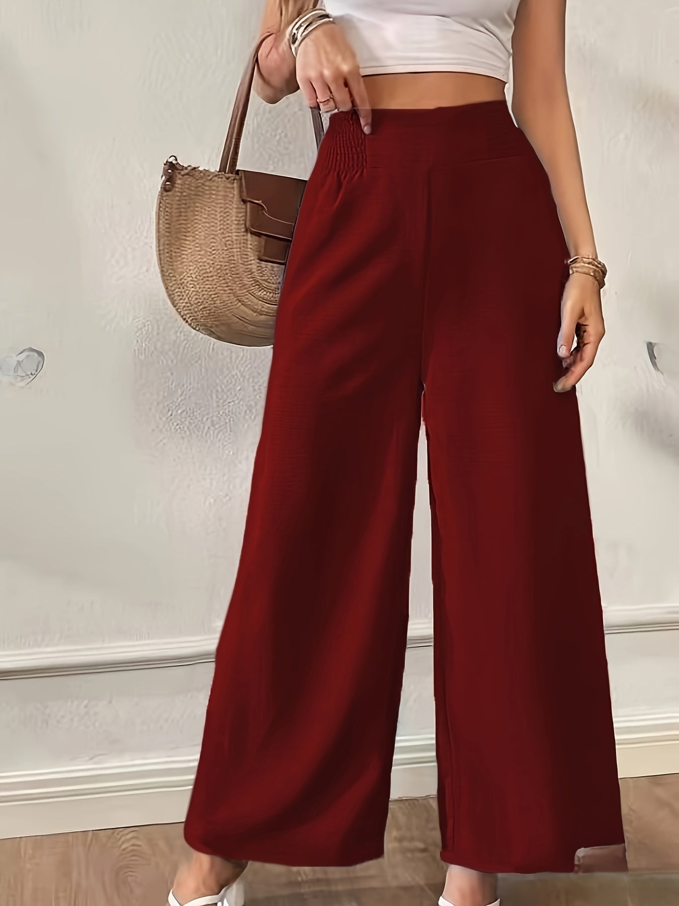 Beatrix | Elegante Effen Wijde Broek