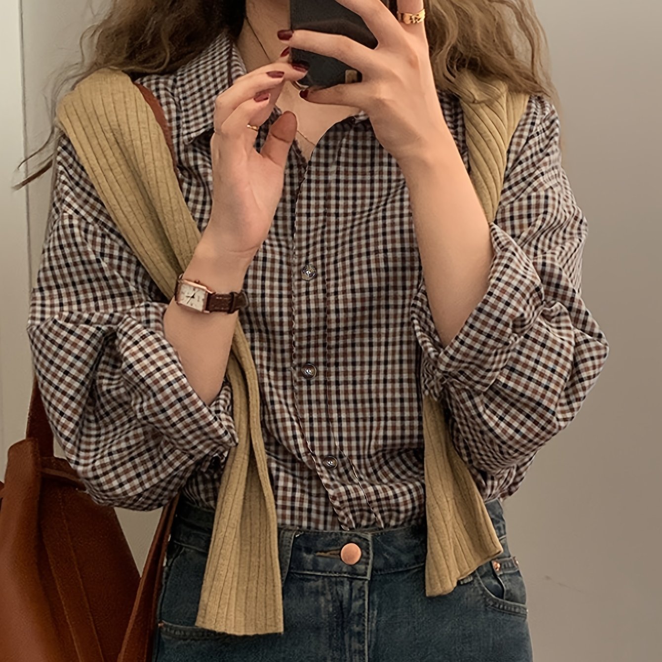 Liesje | Klassiek Geruit Overhemd Met Losse Pasvorm