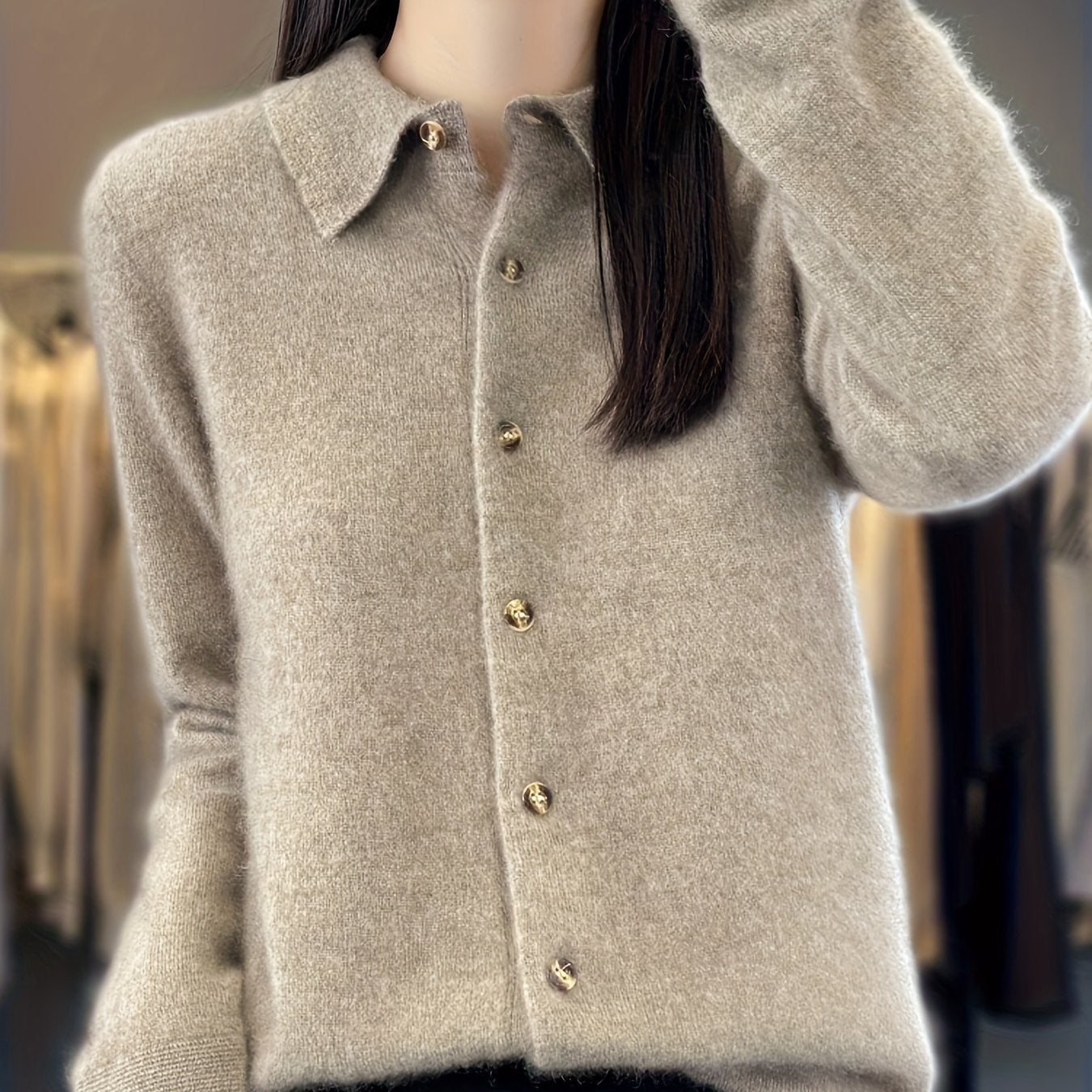 Christine | Gebreide Cardigan Met Knopen