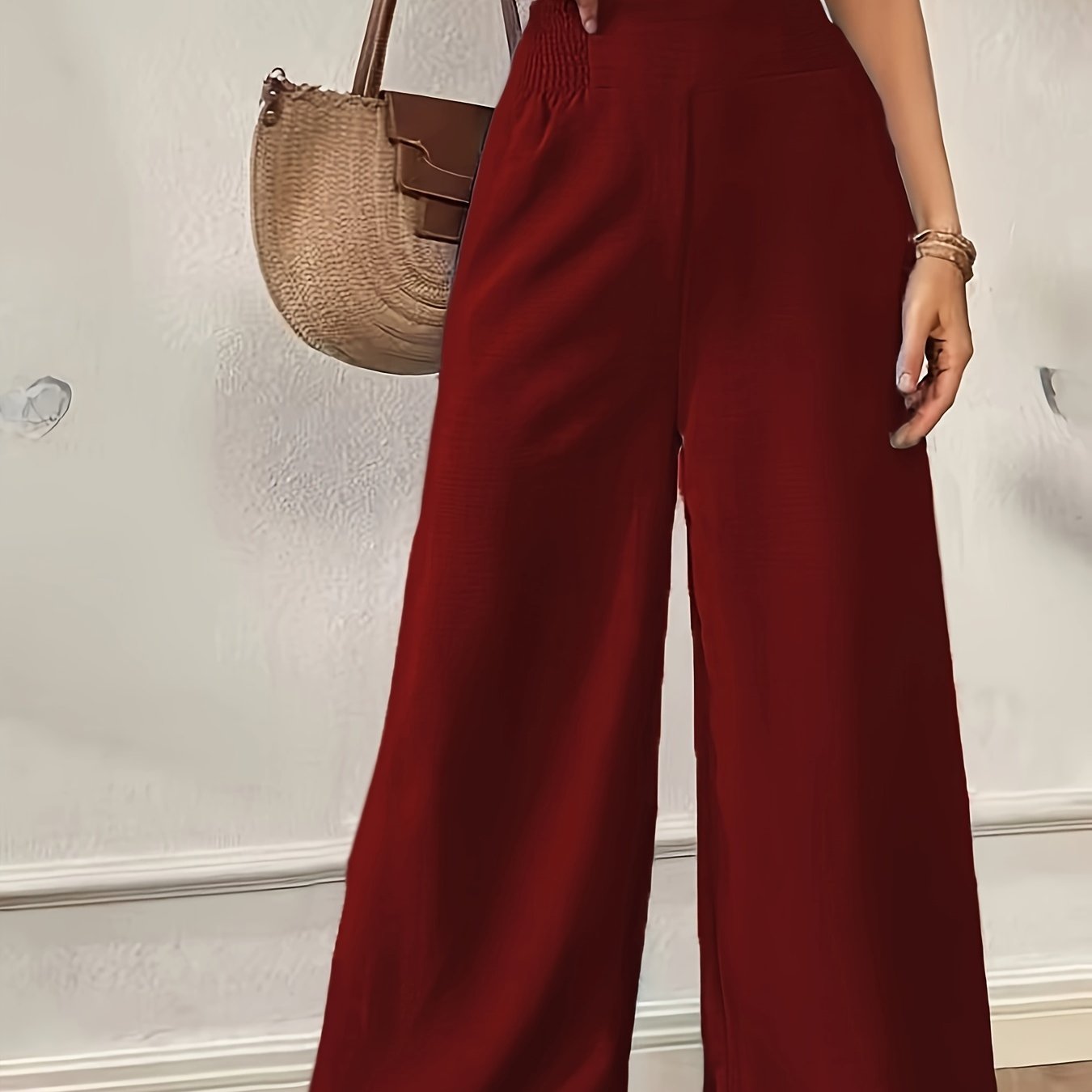 Beatrix | Elegante Effen Wijde Broek