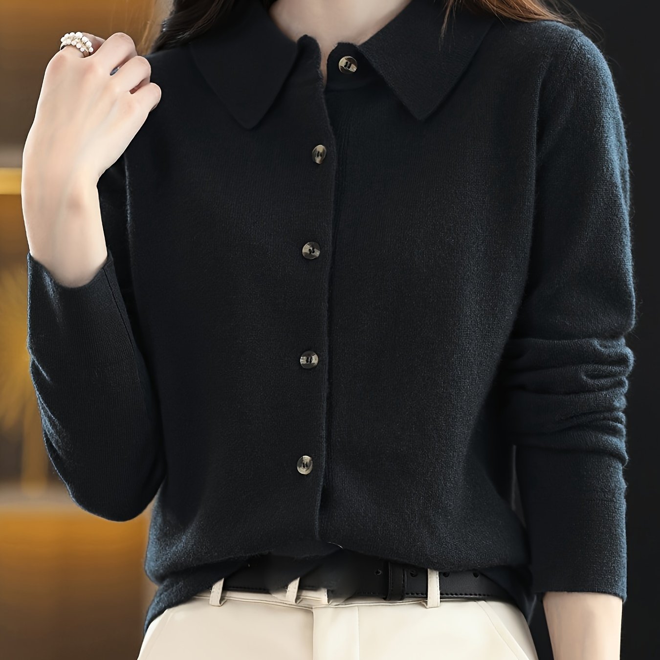 Christine | Gebreide Cardigan Met Knopen