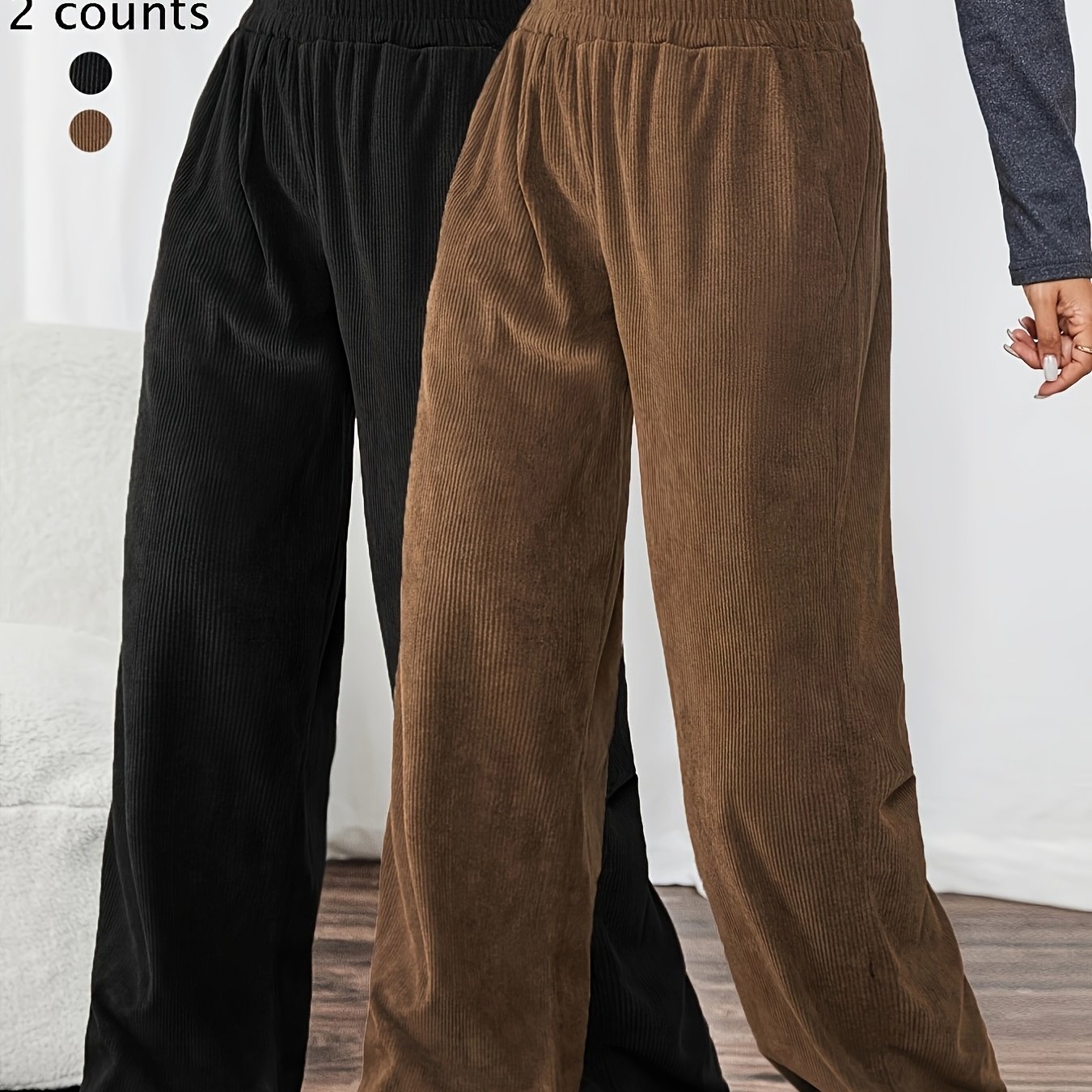 Angelien | Comfortabele Retro Corduroy Sportbroek Set