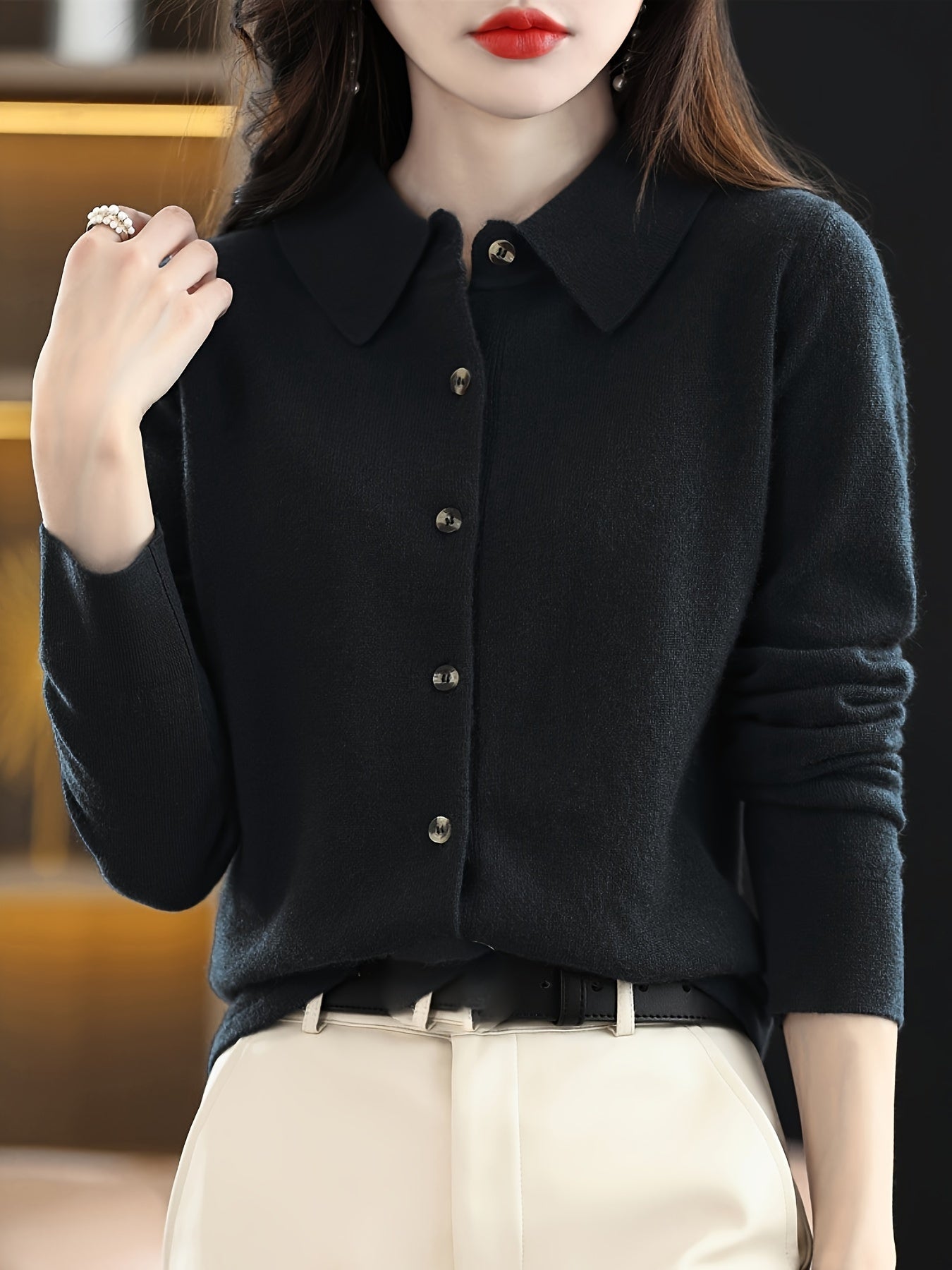 Christine | Gebreide Cardigan Met Knopen