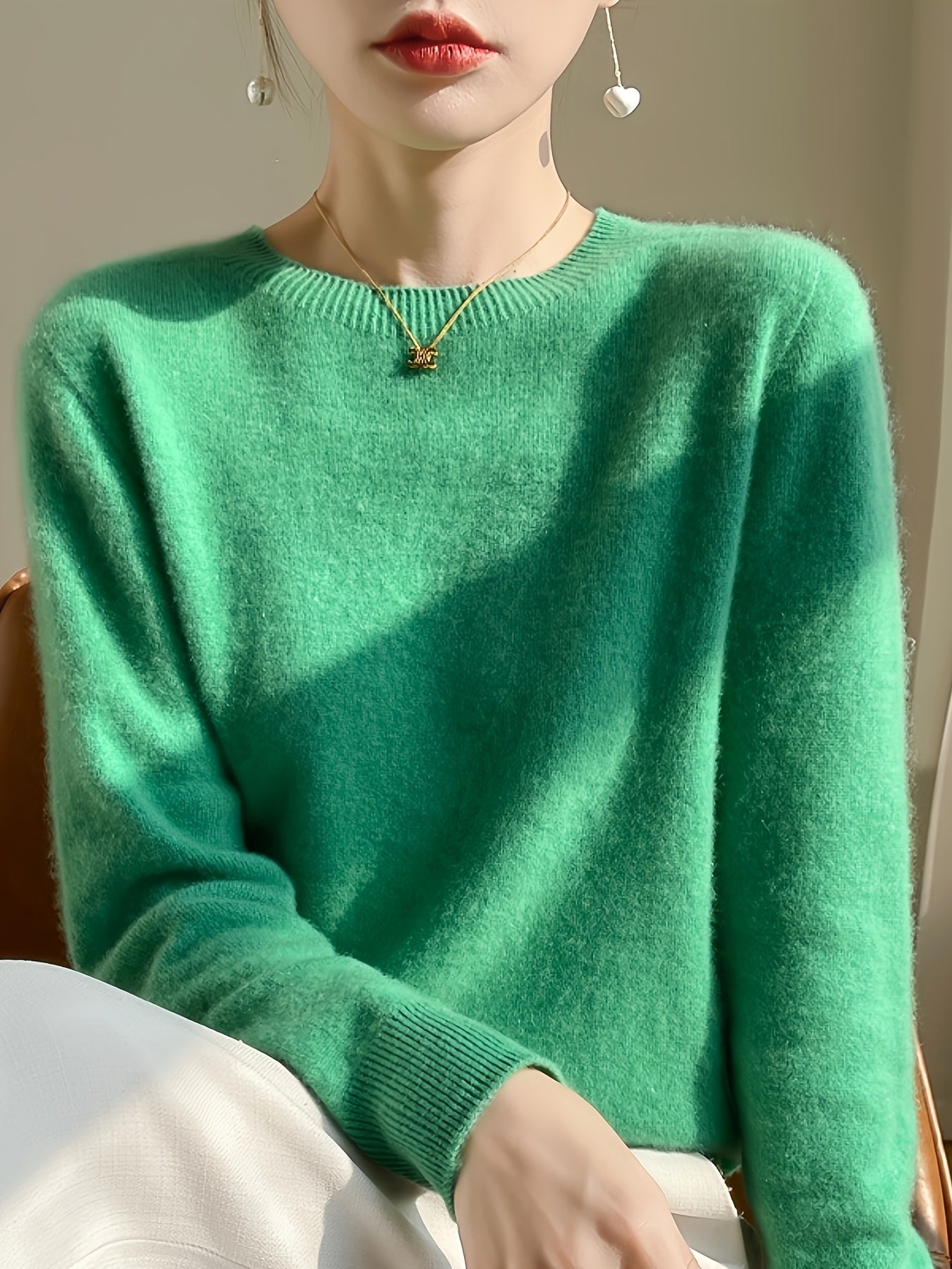 Danièle | Elegante Trui Met Ronde Hals