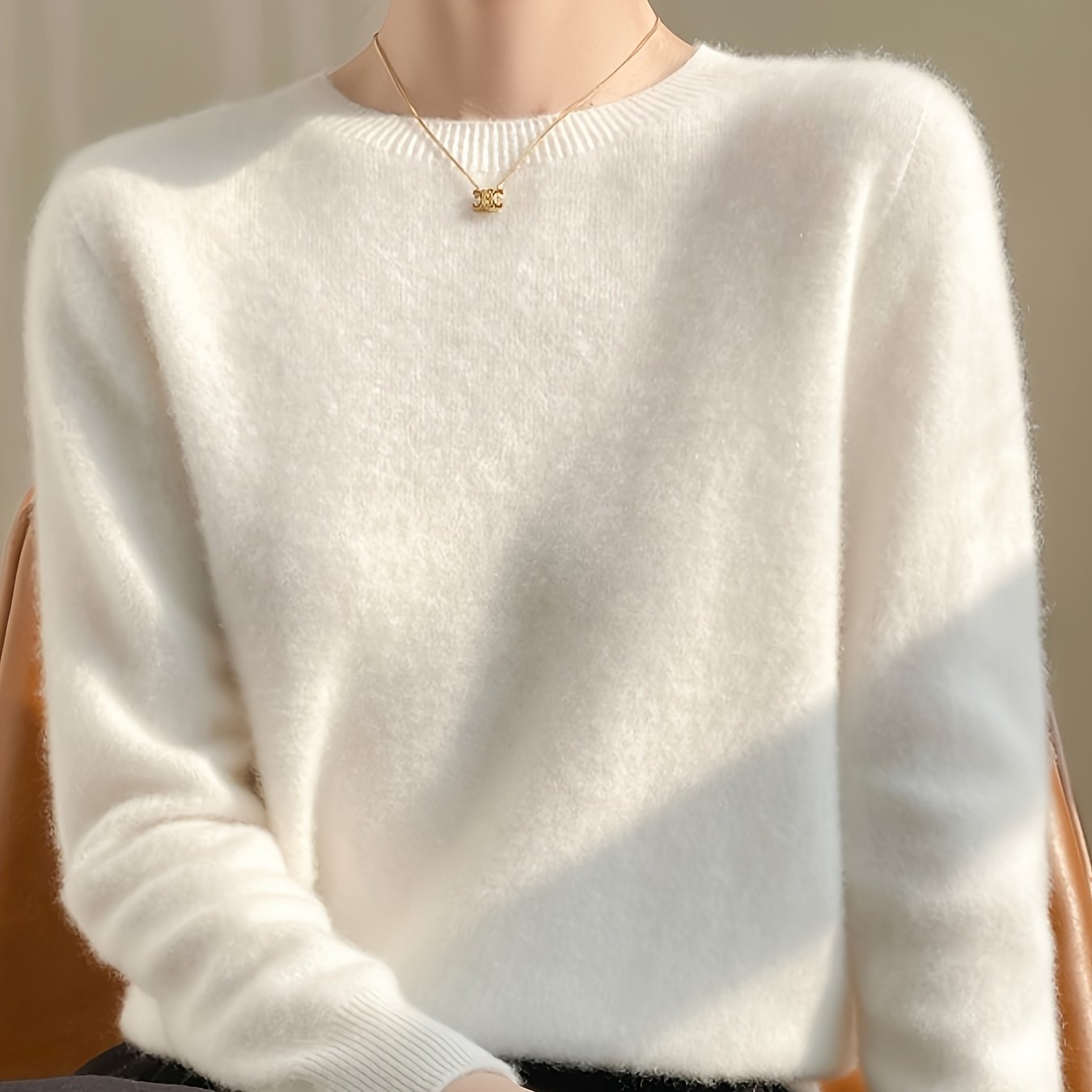 Danièle | Elegante Trui Met Ronde Hals