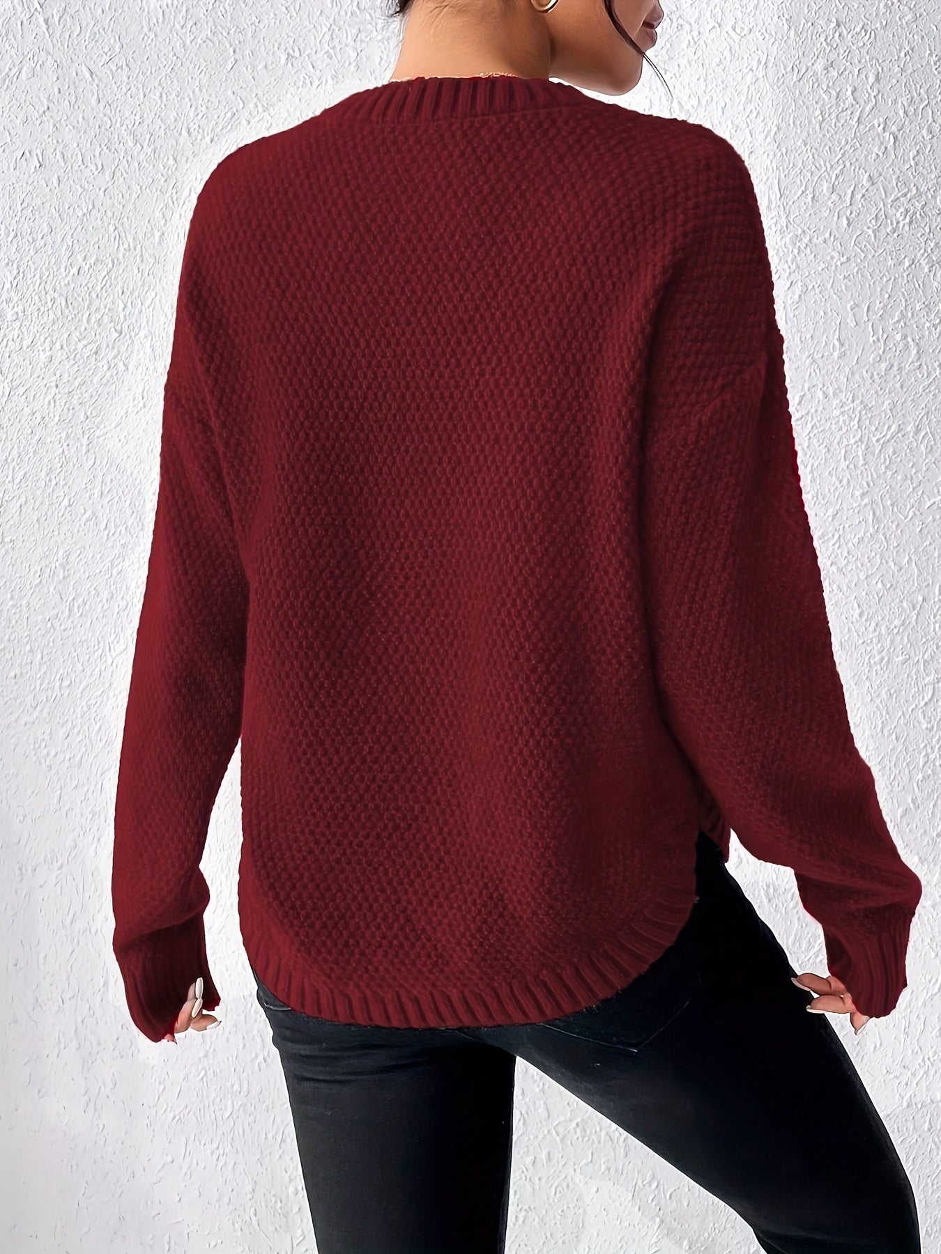 Gerrie | Elegante Gebreide Trui met Ronde Hals