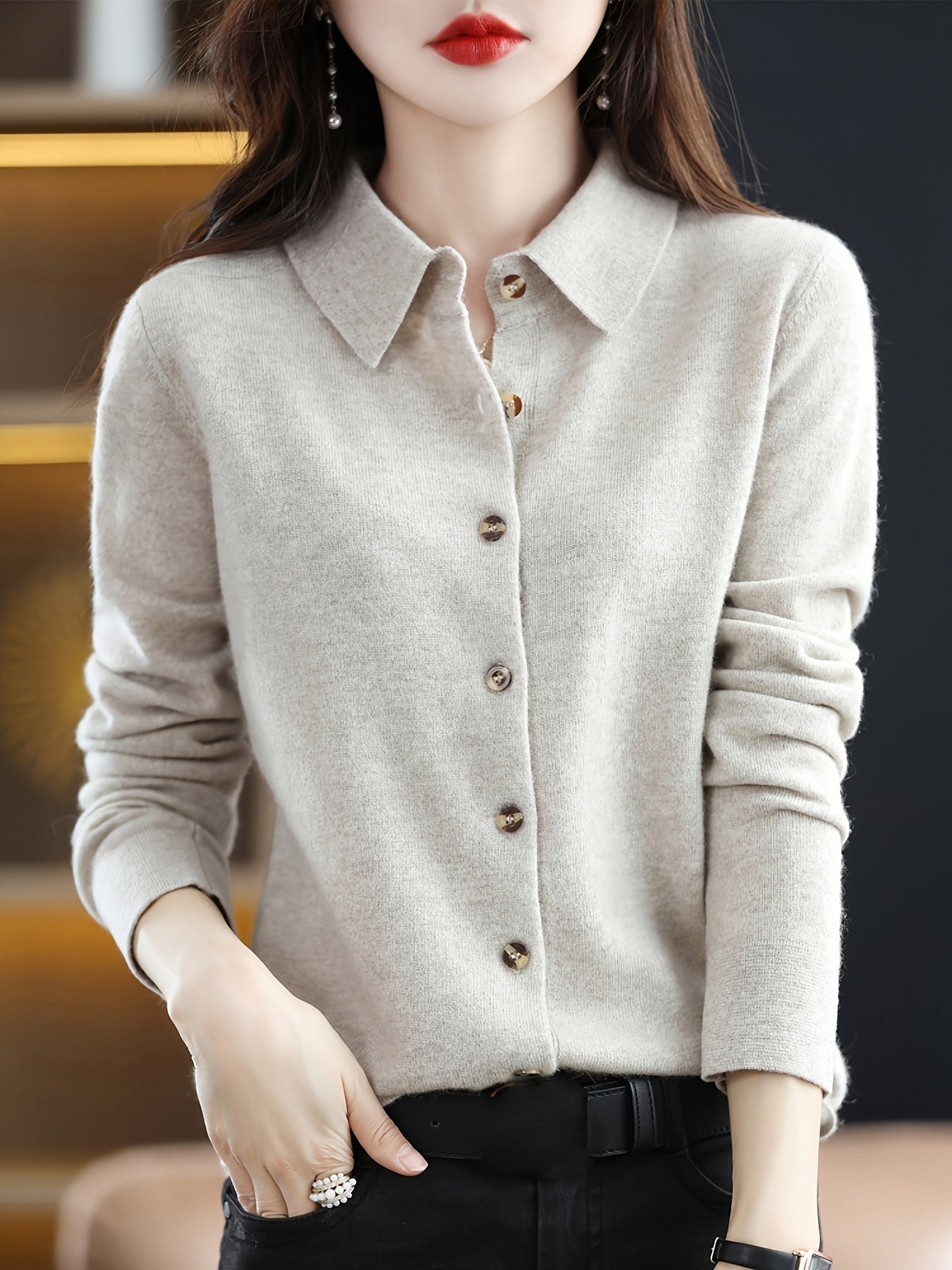 Christine | Gebreide Cardigan Met Knopen