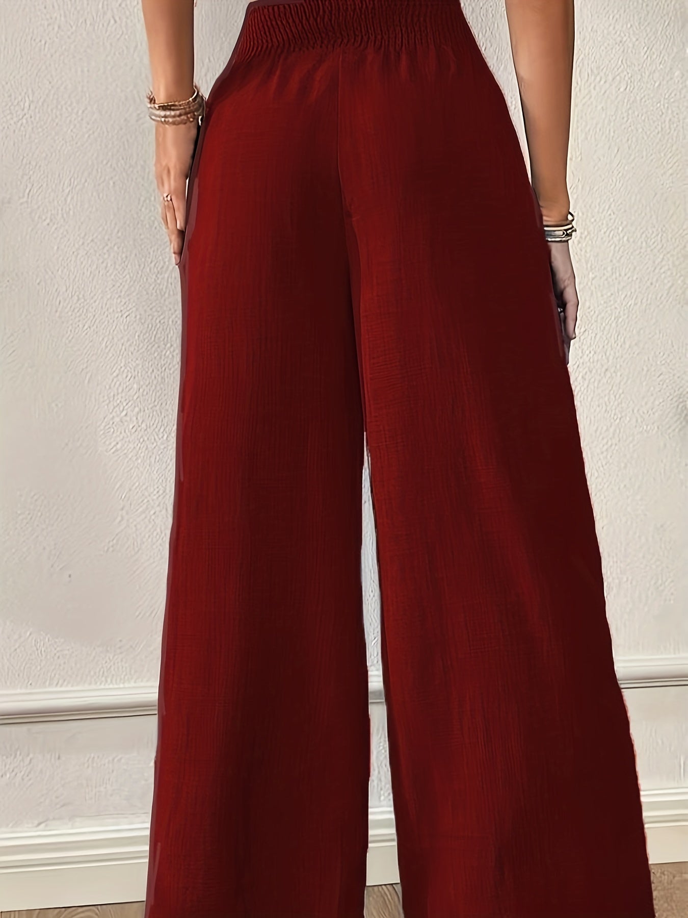 Beatrix | Elegante Effen Wijde Broek