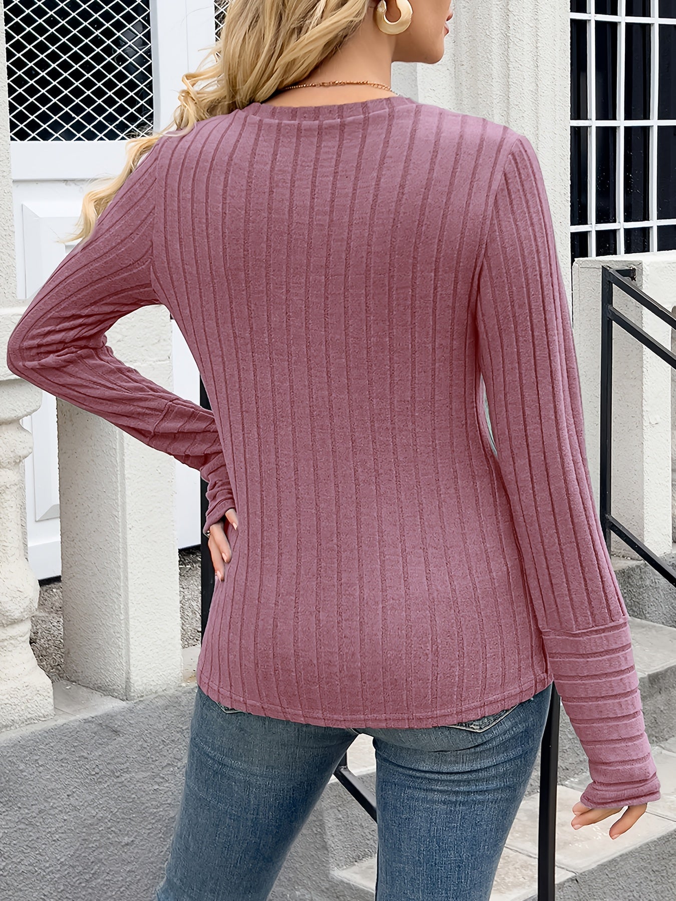 Hannelore | Geribbelde Lange Mouwen Top