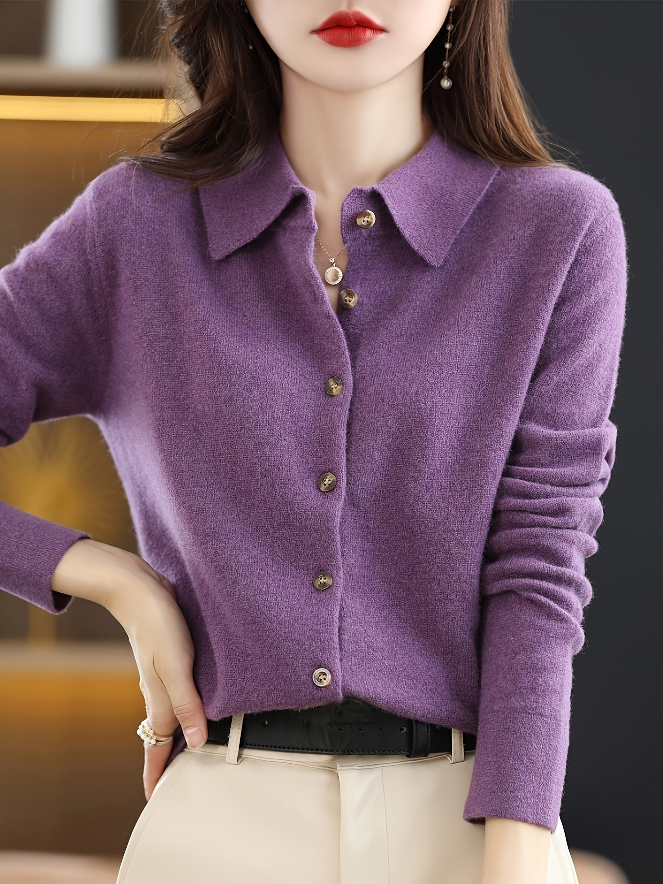 Christine | Gebreide Cardigan Met Knopen