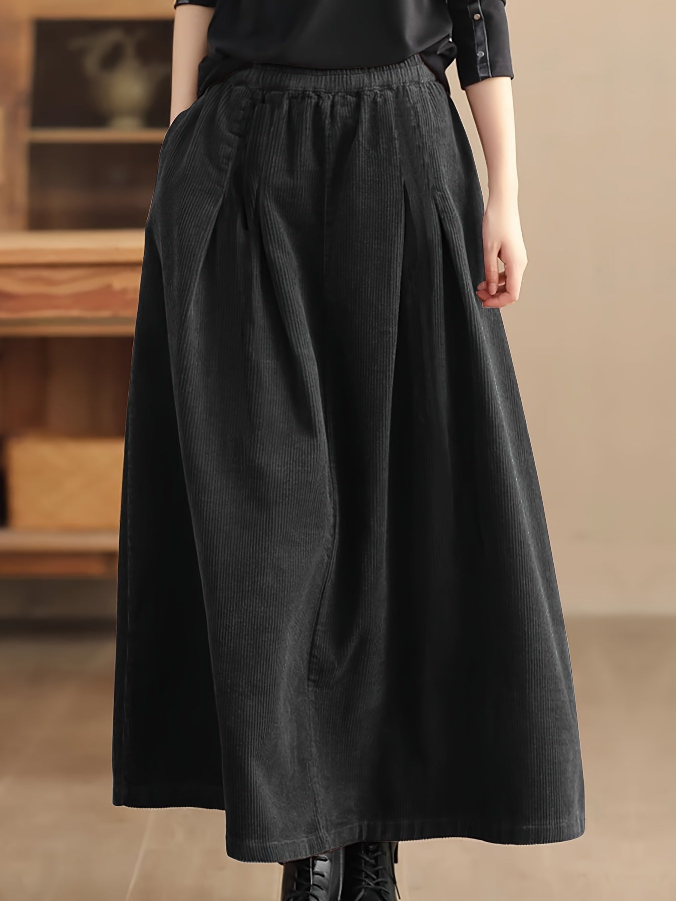 Claudia | Elegante En Comfortabele Lange Polyester Rok