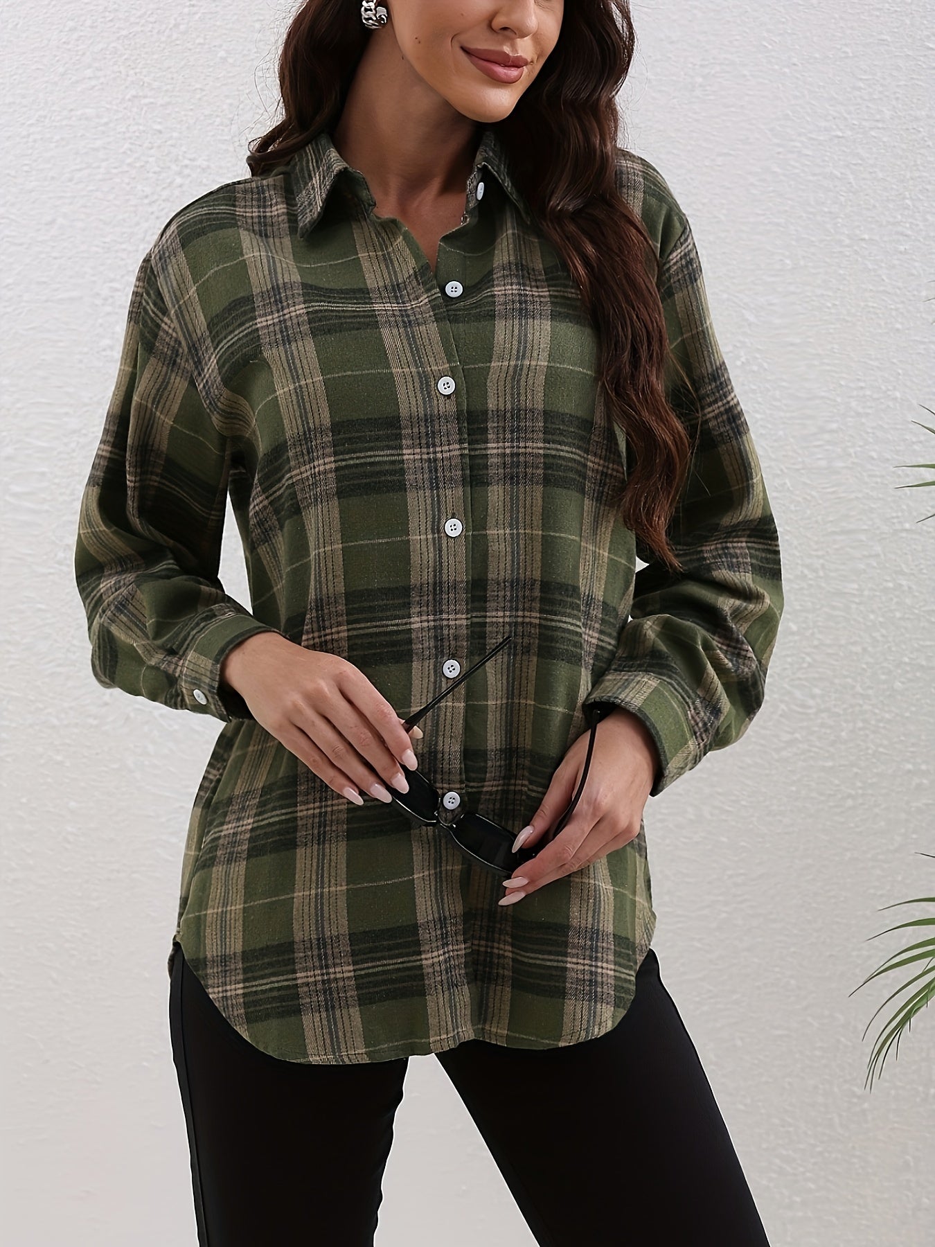 Nathalie | Casual ruitshirt met zachte pasvorm