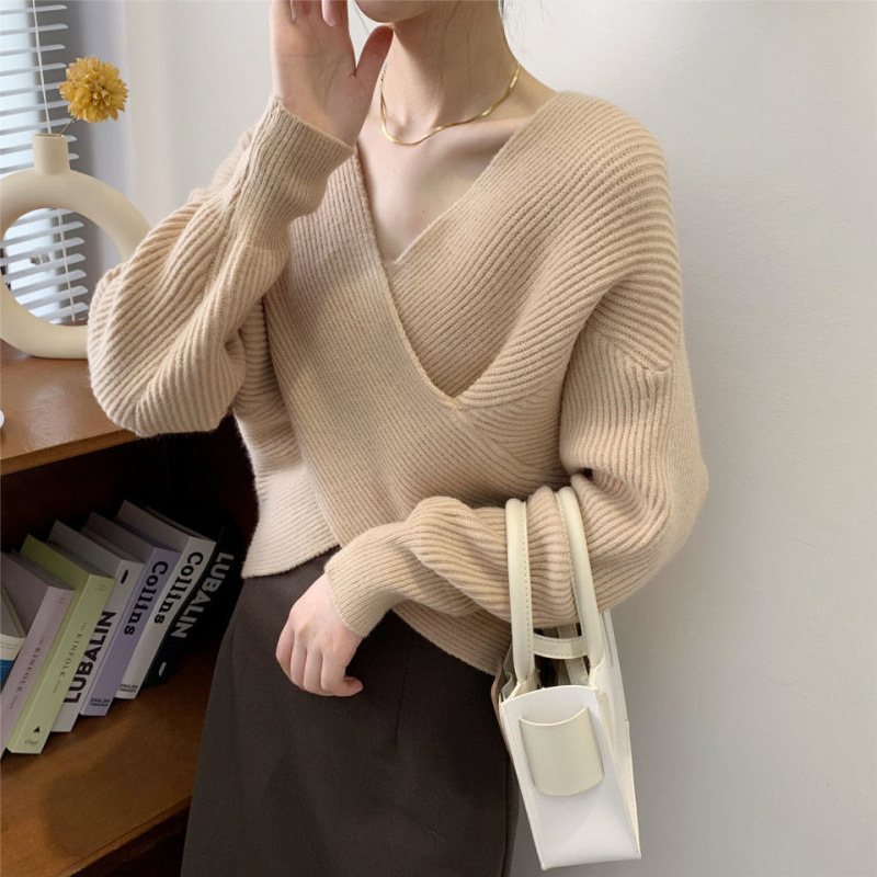 Hanna | Lange Mouw V-Neck Sweater Met Losse Pasvorm