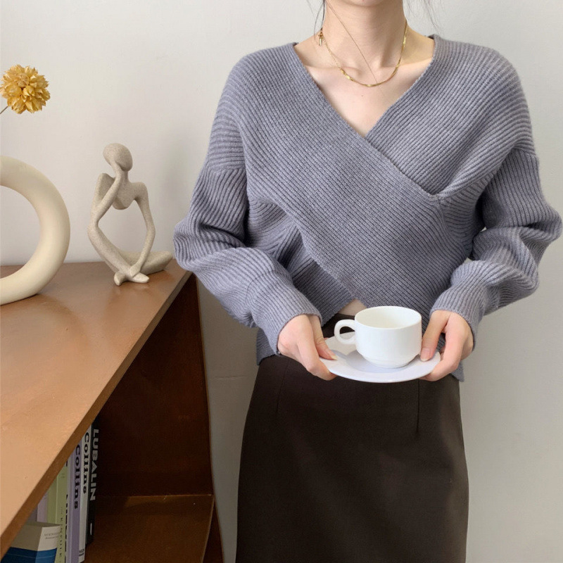 Hanna | Lange Mouw V-Neck Sweater Met Losse Pasvorm