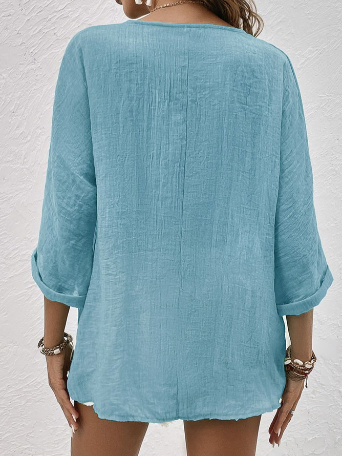 Margeaux | Zomerse Blouse met Open Hals